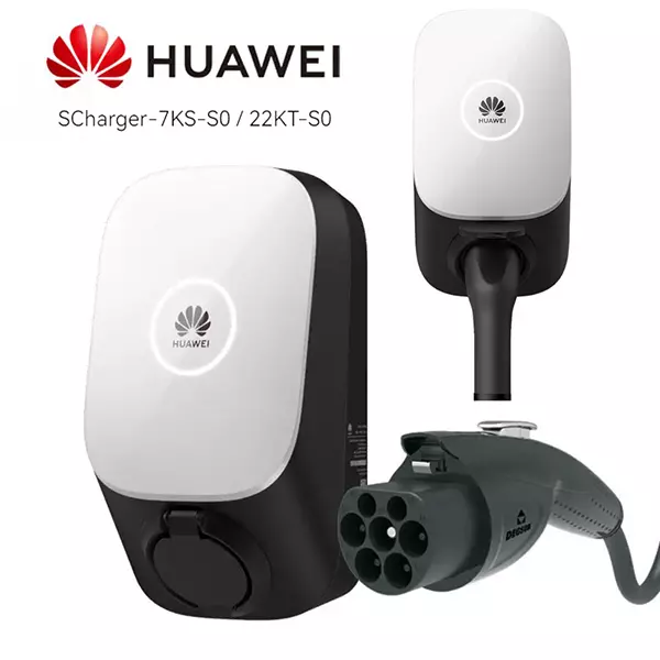 Wallbox Fusion Charge Huawei monofase da 7,4kW e trifase da 22kW per la ricarica di veicoli elettrici alimentati a batteria con presa di tipo 2