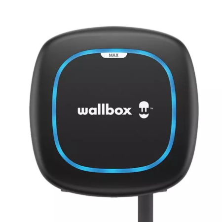 Pulsar Max Nera caricabatterie Wallbox per veicoli elettrici con sistema di ricarica intelligente e veloce, consumi energetici ridotti, connettività Wifi e Bluetooth