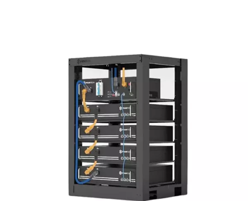 Powercube X1 9.6 Sistema di accumulo da 9,6 kWh Pylontech dotato di quattro batterie in alta tensione da 2.4 kWh con relativo BMS sistemati su struttura a Rack