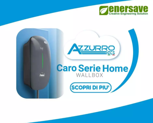 CARO WALLBOX SERIE HOME di ZCS Azzurro per uso domestico compatibile con tutti i veicoli elettrici dotati di connettore tipo 2