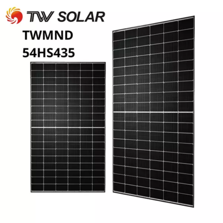 TW SOLAR TWMND 54HS435 Moduli fotovoltaici mezza cella monocristallino di tipo monofacciale da 435 WP con celle ad alta efficienza energetica e tecnologia di incapsulamento avanzata