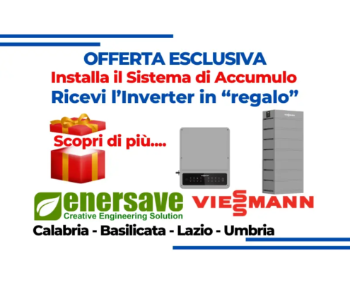 Inverter ibrido Viessmann in regalo con installazione delle Batterie per l'accumulo fotovoltaico