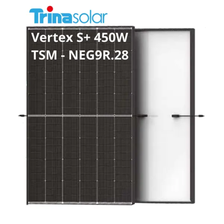 Modulo fotovoltaico TRINASOLAR TSM-450-NEG9R.28 Vertex S+ MBB da 450Wp con celle i-TOPCon a doppio vetro di tipo N progettati per impianti residenziali e commerciali